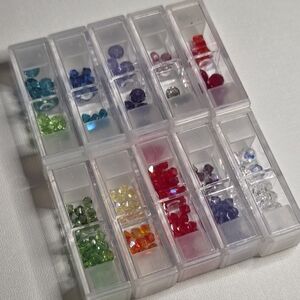 PRISTINE Vintage Swarovski Destash: 200+ Rare Beads & 10 Double-Sided Organizers